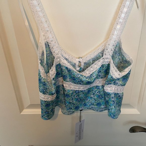 For Love & Lemons for Victoria’s Secret Alana Floral Top NWT tank cami sleep - Picture 10 of 11